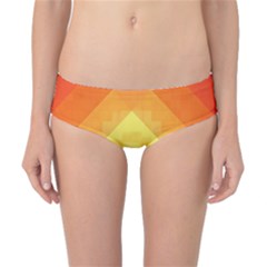 Pattern Retired Background Orange Classic Bikini Bottoms by Nexatart