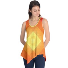 Pattern Retired Background Orange Sleeveless Tunic by Nexatart