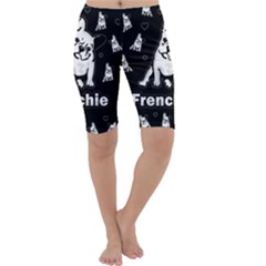 Frenchie Cropped Leggings  by Valentinaart