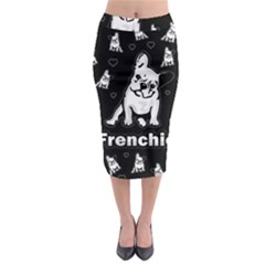 Frenchie Midi Pencil Skirt by Valentinaart