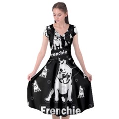 Frenchie Cap Sleeve Wrap Front Dress