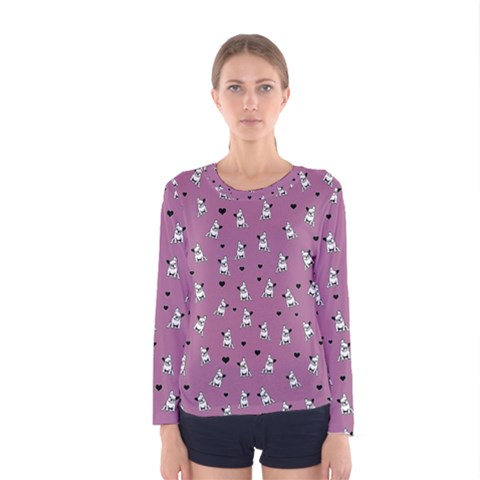 French Bulldog Women s Long Sleeve Tee by Valentinaart