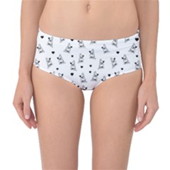 French Bulldog Mid-waist Bikini Bottoms by Valentinaart