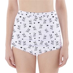 French Bulldog High-waisted Bikini Bottoms by Valentinaart