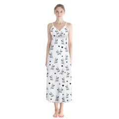 French Bulldog Chiffon Maxi Dress