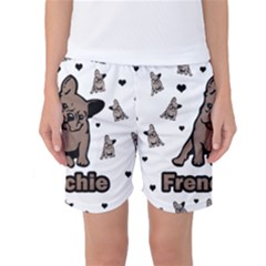 French Bulldog Women s Basketball Shorts by Valentinaart