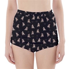 French Bulldog High-waisted Bikini Bottoms by Valentinaart