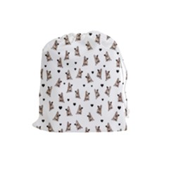 French Bulldog Drawstring Pouches (large)  by Valentinaart