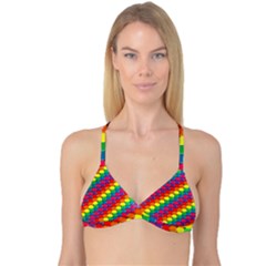 Colorful 3d Rectangles           Reversible Tri Bikini Top by LalyLauraFLM