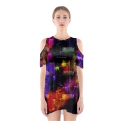 Colorful Bricks            Women s Cutout Shoulder Dress by LalyLauraFLM