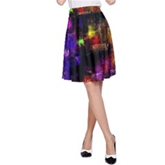 Colorful Bricks            A-line Skater Skirt by LalyLauraFLM