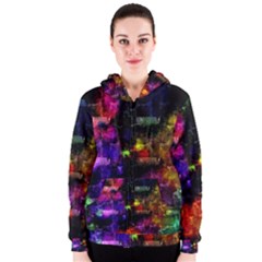 Colorful Bricks            Women s Zipper Hoodie by LalyLauraFLM