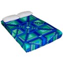 Grid Geometric Pattern Colorful Fitted Sheet (California King Size) View2