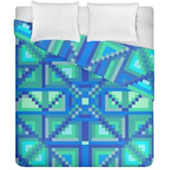 Grid Geometric Pattern Colorful Duvet Cover Double Side (california King Size) by Nexatart