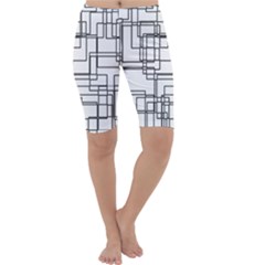 Structure Pattern Network Cropped Leggings  by Nexatart