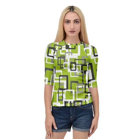 Pattern Abstract Form Four Corner Quarter Sleeve Tee by Nexatart