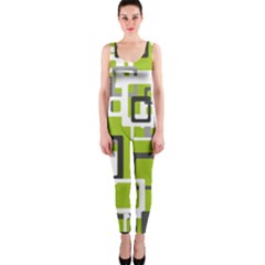 Pattern Abstract Form Four Corner Onepiece Catsuit by Nexatart