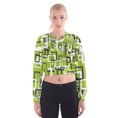 Pattern Abstract Form Four Corner Cropped Sweatshirt by Nexatart