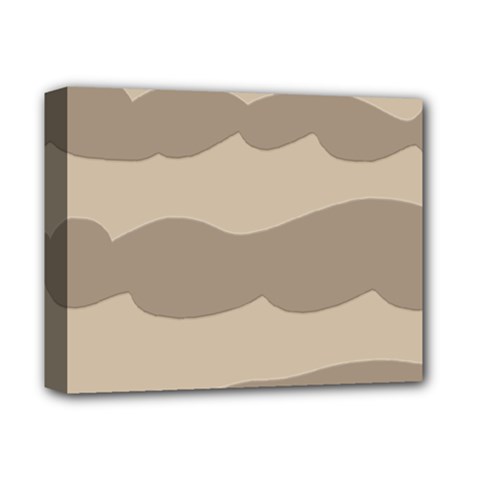 Pattern Wave Beige Brown Deluxe Canvas 14  X 11  by Nexatart