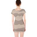 Pattern Wave Beige Brown Short Sleeve Bodycon Dress View2