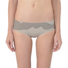 Pattern Wave Beige Brown Classic Bikini Bottoms by Nexatart