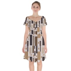 Pattern Wallpaper Patterns Abstract Short Sleeve Bardot Dress by Nexatart