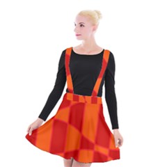 Background Texture Pattern Colorful Suspender Skater Skirt