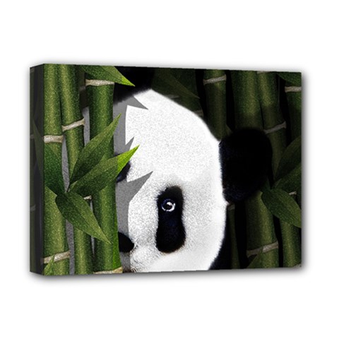 Panda Deluxe Canvas 16  X 12   by Valentinaart