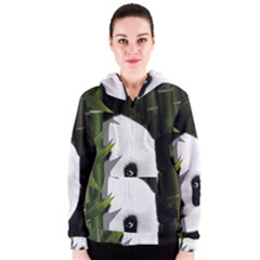 Panda Women s Zipper Hoodie by Valentinaart