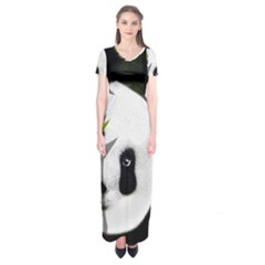 Panda Short Sleeve Maxi Dress by Valentinaart