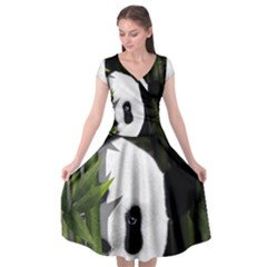 Panda Cap Sleeve Wrap Front Dress by Valentinaart