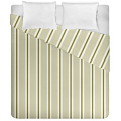 Pattern Background Green Lines Duvet Cover Double Side (california King Size) by Nexatart