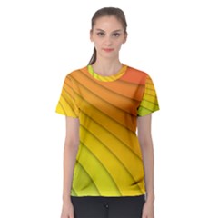 Abstract Pattern Lines Wave Women s Sport Mesh Tee