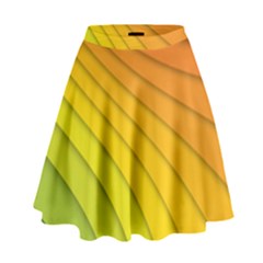 Abstract Pattern Lines Wave High Waist Skirt by Nexatart