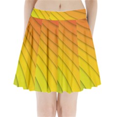 Abstract Pattern Lines Wave Pleated Mini Skirt by Nexatart