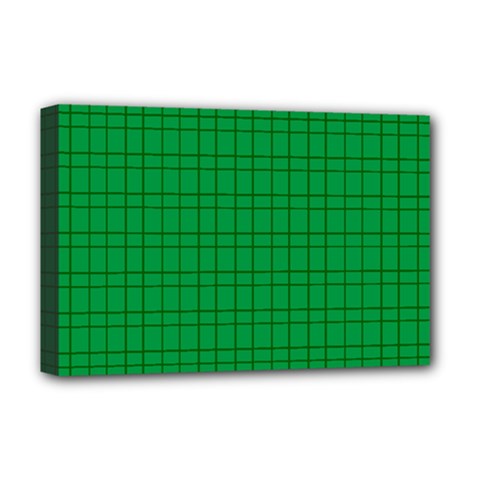 Pattern Green Background Lines Deluxe Canvas 18  X 12   by Nexatart