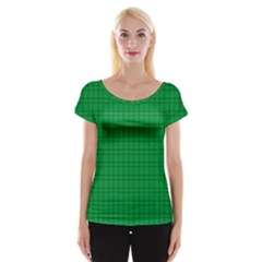 Pattern Green Background Lines Women s Cap Sleeve Top by Nexatart