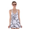 Decoration Pattern Design Flower Halter Swimsuit Dress View1