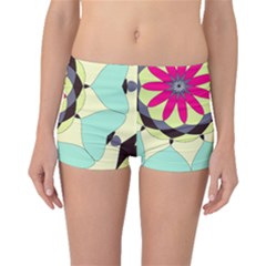 Pink Flower Boyleg Bikini Bottoms by digitaldivadesigns