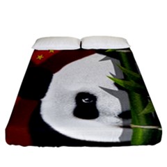 Panda Fitted Sheet (california King Size) by Valentinaart