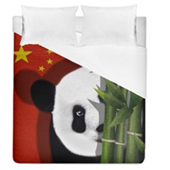 Panda Duvet Cover (queen Size) by Valentinaart