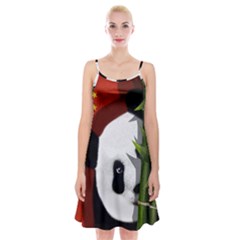 Panda Spaghetti Strap Velvet Dress by Valentinaart