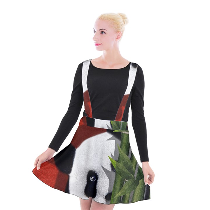 Panda Suspender Skater Skirt