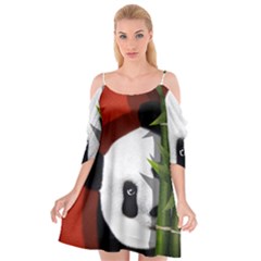 Panda Cutout Spaghetti Strap Chiffon Dress by Valentinaart