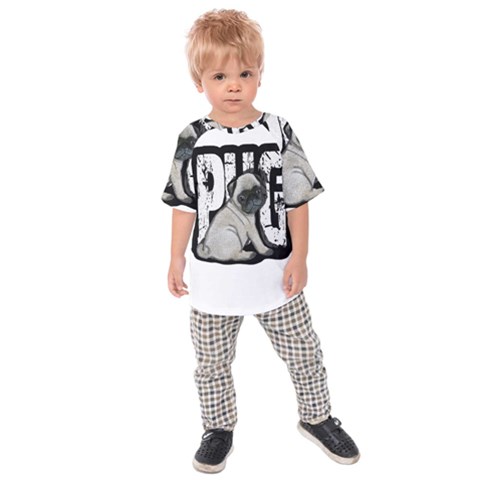 Pug Kids  Raglan Tee by Valentinaart