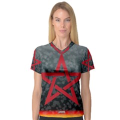 Bullshit Shirts Celtic Pentagramm 1 Women s V-neck Sport Mesh Tee