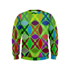 Abstract Pattern Background Design Kids  Sweatshirt by Nexatart