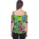 Abstract Pattern Background Design Women s Cutout Shoulder Tee View2