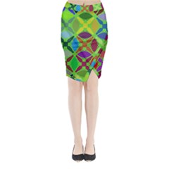 Abstract Pattern Background Design Midi Wrap Pencil Skirt by Nexatart