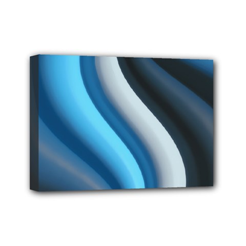 Abstract Pattern Lines Wave Mini Canvas 7  X 5  by Nexatart